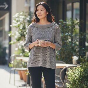 H&M Charcoal Cowl Neck Sweater